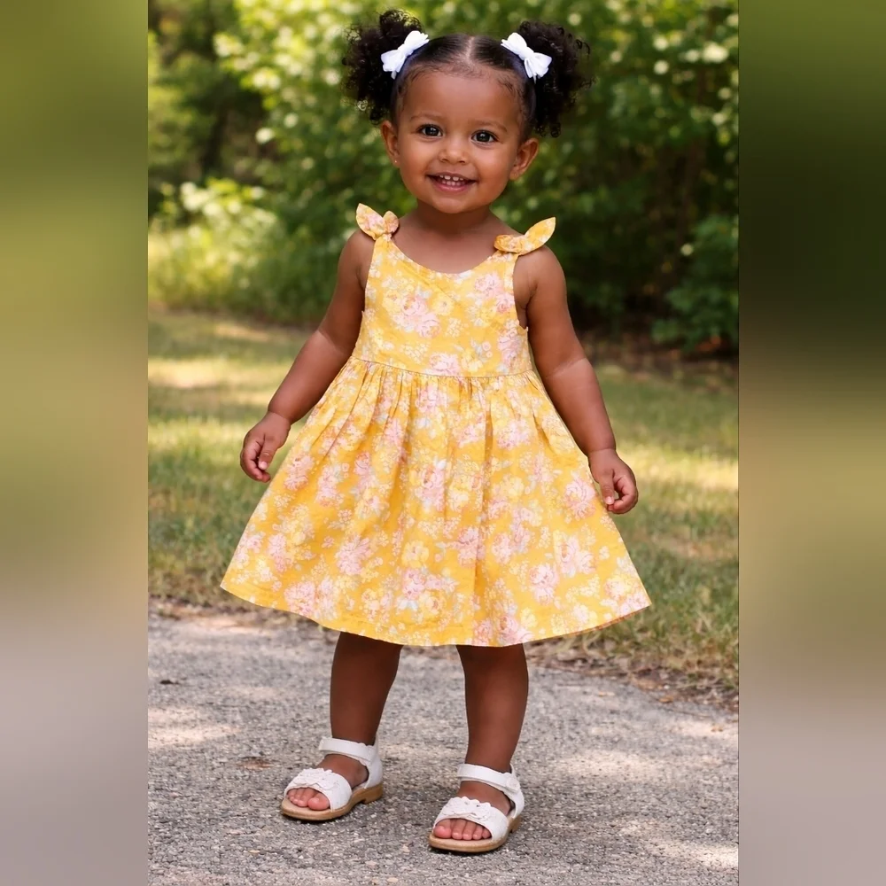 Oshkosh Baby B'gosh Floral Yellow Boho Dress